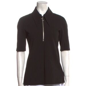 Tibi black zip polo. EUC size 10